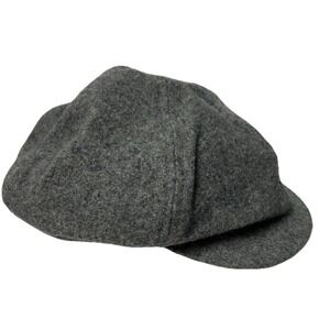 VTG Highland Cap Co Newsboy Hat Gray Wool Blend 8 Panel Cabbie Peaky Blinders L